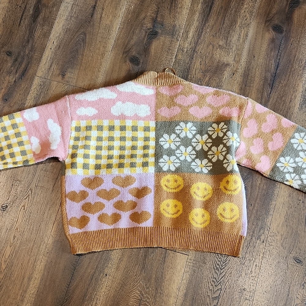 Colorful Patterned Women's Sweater - Picture 5 of 5